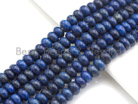 2mm Large Hole Lapis Beads, Rondelle Smooth 6x10mm, 8" Long Strands, sku#U714