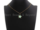 Black White Red Blue Enamel Five Star Pendant with Gold Finish, Enamel Star, Colorful Enamel Star, 15mm/25mm/35mm, sku#FH31