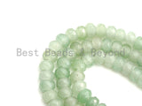 2mm Large Hole Natural Green Aventurine Beads, Rondelle Faceted 6x10mm/5x8mm, 8" Long Strands, sku#U731