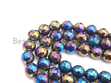 Mystic AB Color Black Onyx beads, Natural Gemstone Beads, 6mm/8mm/10mm/12mm, 15.5" Full Strand, sku#U751