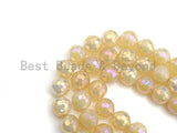 NEW Mystic Plated Natural Golden AB color Agate beads, 6mm/8mm/10mm/12mm Agate, 15.5" Full Strand, Sku#U755