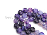 SPECIAL Double Sided Turtle Shell Cut Natural Purple Agate Coin Shape beads, 10mm Checkerboard Cut Agate, 15.5" Full strand, Sku#U765 BestbeadsbeyondUS