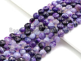 SPECIAL Double Sided Turtle Shell Cut Natural Purple Agate Coin Shape beads, 10mm Checkerboard Cut Agate, 15.5" Full strand, Sku#U765