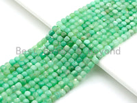 4mm High Quality Natural Chrysoprase Faceted Cube Beads, Natural Chrysoprase Beads, 15.5" Full Strand, Sku#U768