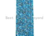 4mm High Quality Natural Apatite Faceted Cube Beads, Cube Blue gemstone beads, 15.5" Full Strand,sku#U777