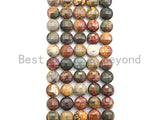 Double Sided Turtle Shell Cut Natural Picasso Jasper Coin Shape beads, 6mm/8mm/10mm Picasso Jasper Beads, 15.5" Full strand, Sku#UA24