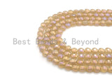 Mystic Plated Gold Agate Checkerboard Cut Coin Shape beads, 6mm/8mm Turtle Shell Cut Gold Agate, 15.5" Full strand, Sku#UA33