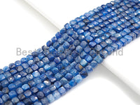 High Quality Natural kyanite Beads, 4mm Kyanite Faceted Cube Beads, 16" Full Strand , Sku#U813