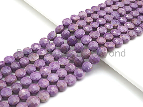 High Qualtiy Natural Phosphosiderite Checkerboard Cut Coin beads, 8mm Turtle Shell Cut phosphosiderite Beads, 16" Full strand, sku#UA45