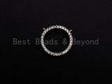 CZ Micro Pave Large  Round Ring Connector, Cubic Zirconia Pave Pendant, Fashion Jewelry Findings, 18mm, sku#Z825