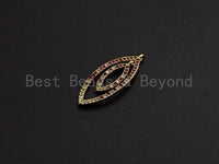 Fuchsia Clear CZ Micro Pave Oval Go-Go Pendant, CZ Pave Pendant, Fashion Jewelry Findings, 12x29mm, sku#Z838