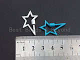 Colorful Enamel pave Star Shape Clasp, Enamel Pave Clasp, Black/Red/Pink/White/Blue Carabiner Clasp, 18x30mm, sku#H240