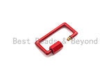 Colorful Enamel Rectangle Shape Clasp, Enamel Clasp, Black/Red/Pink/White/Blue Carabiner Clasp, 14x23mm, sku#H243
