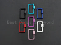 Colorful Enamel Rectangle Shape Clasp, Enamel Clasp, Black/Red/Pink/White/Blue Carabiner Clasp, 14x23mm, sku#H243