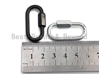 Large Oval Shape Screw Clasp, Gold/Silver/Gunmetal/Rose Gold Carabiner Clasp, Carabiner Clasp,19x36mm, sku#H244