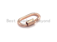 New Oval Shape Clasp, Carabiner Clasp, Gold/Silver/Rose Gold/ Gunmetal Screw Clasp, 16x28mm, sku#H255