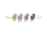 Big Hole CZ Pave beads, Cubic Zirconia Spacer Beads, European Large hole Bead, 3x8mm, sku#Z885