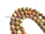 NEW COLOR!!! Natural Banded Agate Beads, 8mm/10mm Round Green Brown Agate, 15.5" Full Strand, sku#U853