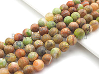 NEW COLOR!!! Natural Banded Agate Beads, 8mm/10mm Round Green Brown Agate, 15.5" Full Strand, sku#U853
