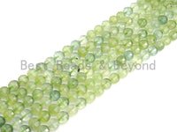 High Quality Natural Prehnite Checkerboard Cut Coin Shape beads, 6mm/8mm Turtle Shell Cut Prehnite Beads, 16" Full strand, sku#UA44