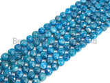 High Quality Natural Apatite Checkerboard Cut Coin Shape beads, 8mm/10mm Turtle Shell Cut Apatite Beads, 16" Full strand, sku#UA48