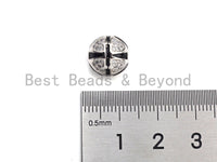 CZ Pave Star Cross Line beads, Cubic Zirconia Spacer Beads, 10x11mm, Men's Jewelry Findings, sku#Z927 Bestbeadsbeyond