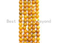 Natural Yellow Fire Agate Beads, 6mm/8mm/10mm Round Faceted Yellow Fire Agate Beads, 15.5" Full Strand, Sku#UA67