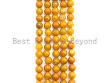 Natural Yellow Fire Agate Beads, 6mm/8mm/10mm Round Faceted Yellow Fire Agate Beads, 15.5" Full Strand, Sku#UA67