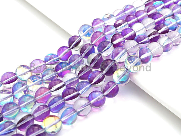 NEW Color!! Violet Spectrolite Quartz, High Quality in Round 6mm/8mm/10mm/12mm, Manmade Crystal beads, 15.5inch strand, SKU#U832