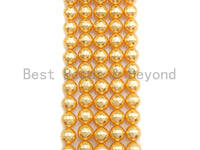 Quality Gold Mother of Pearl beads, 8mm/10mm/12mm Pearl Faceted Round beads, sku#T153 BestbeadsbeyondUS