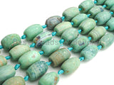 1pc/12pc Natural Turquoise Blue Agate Barrel Spacer Beads, Turquoise Blue Agate Spacer Beads, 13x20mm, sku#U882