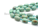 1pc/12pc Natural Turquoise Blue Agate Barrel Spacer Beads, Turquoise Blue Agate Spacer Beads, 13x20mm, sku#U882