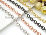 8x10mm Oval Link Chain by Yard, Gold Fill Brass, Oval Link Chain, Gold Plated/ Gunmetal / Silver/ Rose Gold Brass Chain, sku#E513