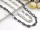 7x13mm Chain by Yard - Oval Link Chain for Necklace, Paper Clip Chain for Necklace Bracelet Anklet, sku# E516