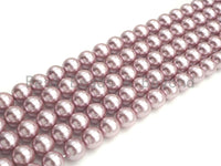 Natural Mother of Pearl Gray Pink Color Round Smooth beads, 8mm/10mm/12mm Gray Pink MOP Beads, 15.5inch strand, SKU#T141
