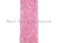 2mm/3mm/4mm High Quality Sparkly Cubic Zirconia Beads, Faceted Sparkly Pink Color beads, 15.5inch full strand, SKU#U918 BestbeadsbeyondUS