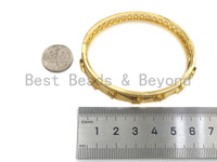 Micro Pave Star Bangle Bracelet, Cubic Zirconia Gold bracelet, Star Braccelet, Bangle bracelet, Fashion Jewelry, sku#X156