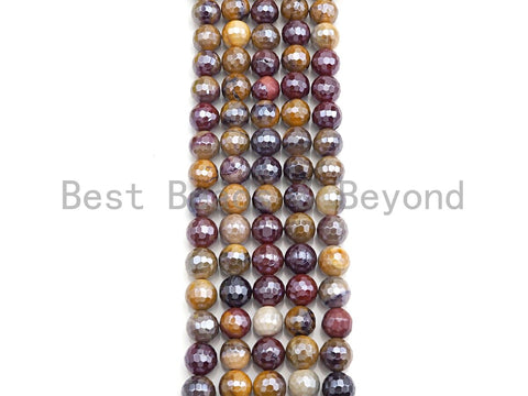 High Quality Plated Natural Mookaite beads,Round Faceted Beads,6mm/8mm/10mm Gemstone Beads, 15.5inch FULL strand, SKU#UA91
