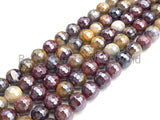 High Quality Plated Natural Mookaite beads,Round Faceted Beads,6mm/8mm/10mm Gemstone Beads, 15.5inch FULL strand, SKU#UA91 Bestbeads&Beyond