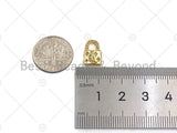 18K Dainty Gold Padlock with CZ Micro Pave Moon and Star, Padlock Charm, Lock Charm, 8x13mm, Sku#LK29 Bestbeads&Beyond