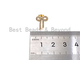 CZ Micro Pave Stud Earring Wires, Bowknot Shape Earrings, Clear CZ micro pave earrings, 11x13mm, sku#J226