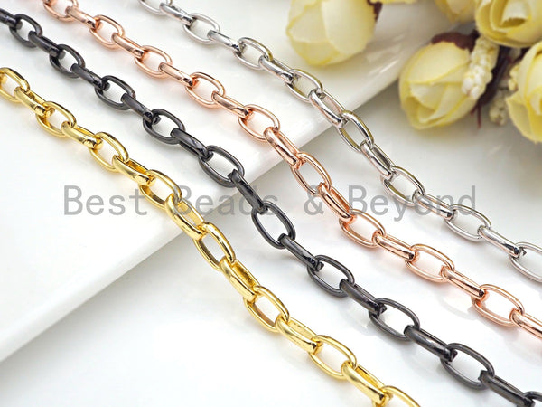 6x10mm Oval Link Chain by Yard, Gold Silver Rose gold Gunmetal Chain, Oval Linked Chain, Wholesale Bulk Chain for Jewerly Making,sku#E515