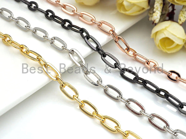 7x13mm Chain by Yard - Oval Link Chain for Necklace, Paper Clip Chain for Necklace Bracelet Anklet, sku# E516