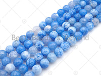 Natural Blue Fire Agate Beads, 8mm/10mm/12mm Blue Fire Agate, 15.5" Full Strand, sku#UA113