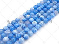 Natural Blue Fire Agate Beads, 8mm/10mm/12mm Blue Fire Agate, 15.5" Full Strand, sku#UA113 Bestbeads&Beyond