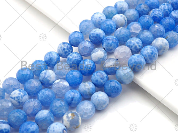 Natural Blue Fire Agate Beads, 8mm/10mm/12mm Blue Fire Agate, 15.5" Full Strand, sku#UA113