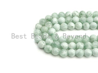 High Quality Natural Green Angelite Round Faceted Beads, 8mm/10mm/12mm Green Angelite Beads, 15.5" Full Strand, sku#UA90