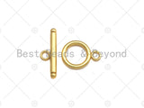 1 Set Gold and Silver Plated Toggle Clasp, Toggle Clasp, T-Closures, 14mm, sku#Y255 Bestbeads&Beyond