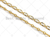 4mm Gold Flat Oval Linked Chain by Yard, Dainty  Delicate Oval Link Chain, Gold Plated Brass Chain, Wholesale Chain, sku#LK124