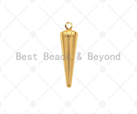 3D Gold/Silver/Rose Gold Cone Shape Charm, Spike Charm, Jewelry Supplies, DIY Jewelry, Spike Necklace Bracelet Earring Charm, sku#Y304 Bestbeads&Beyond